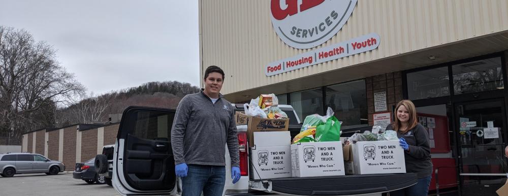 TWO MEN AND A TRUCK St Catharines - Niagara delivers food to GBF Community Services